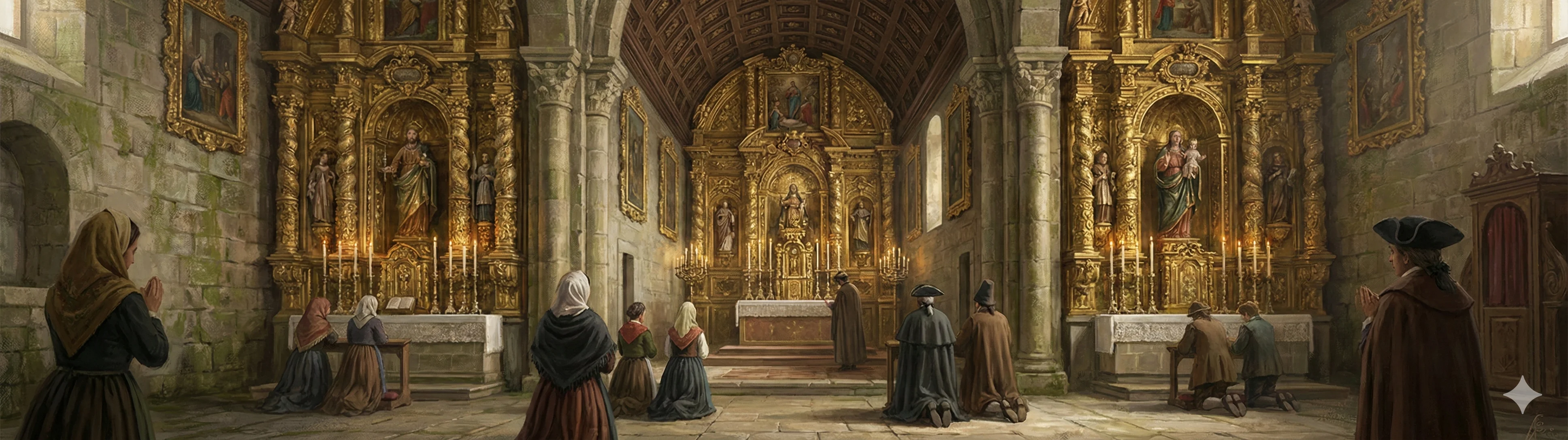 Gilded Baroque altarpiece by Castro Canseco