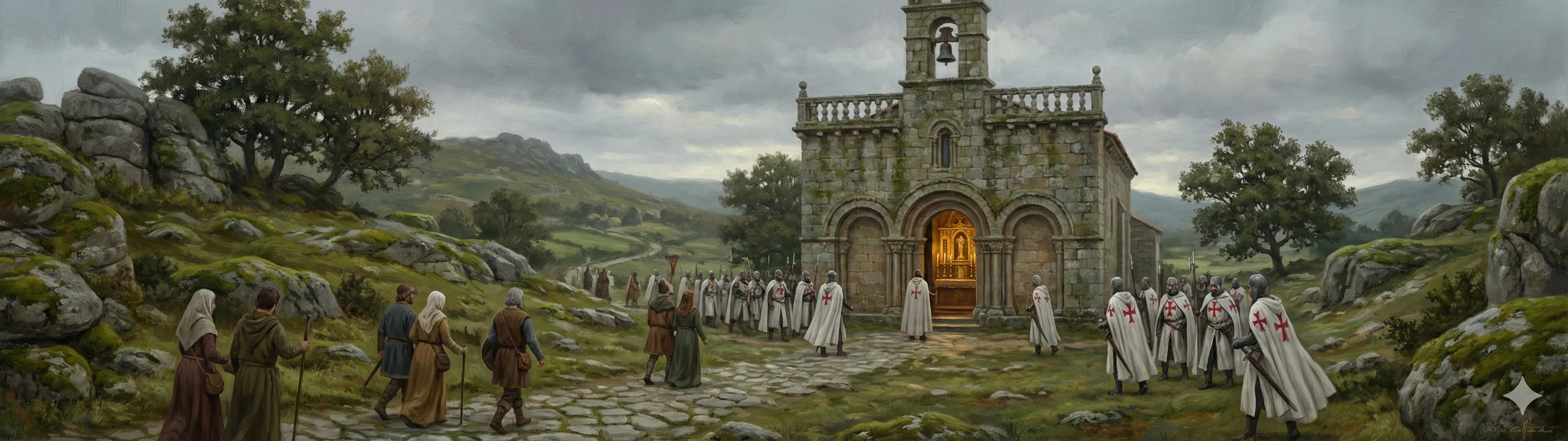 Knights Hospitaller at the Church of Santa María de Cartelle