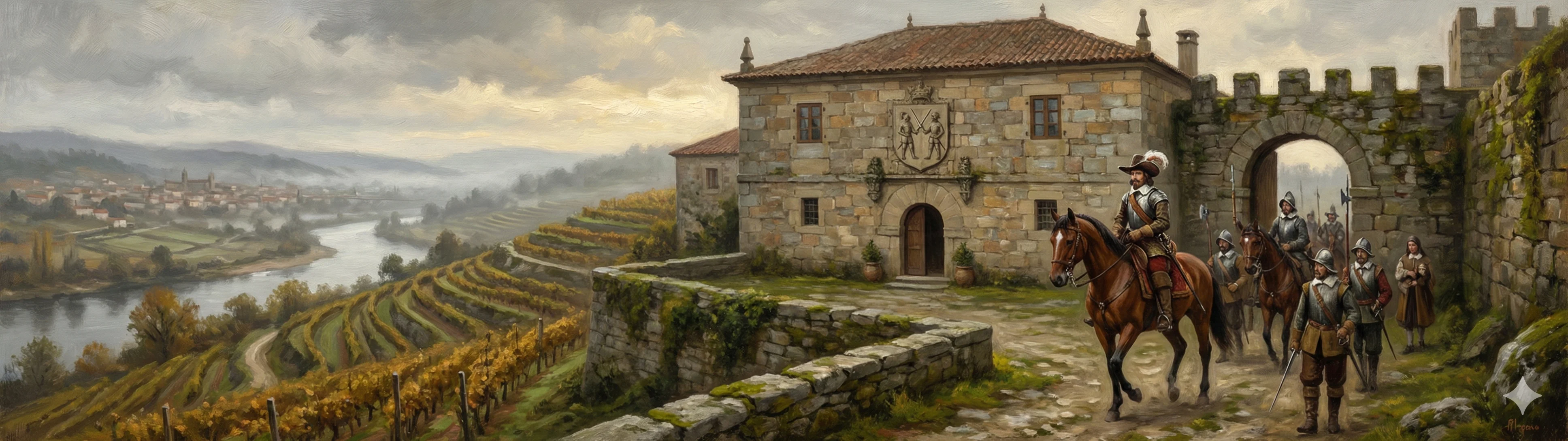 The Casa do Casar in Vide do Miño overlooking the Miño valley, ancestral seat of the Armada family in Castrelo de Miño