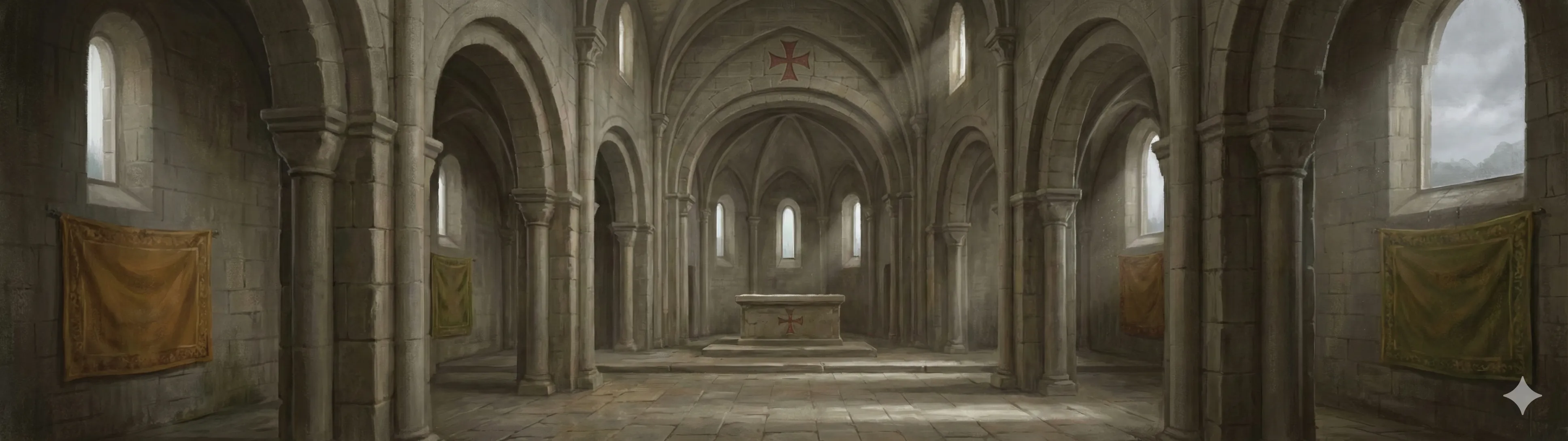 The church of Santa María de Cartelle with its Templar three-nave basilical plan