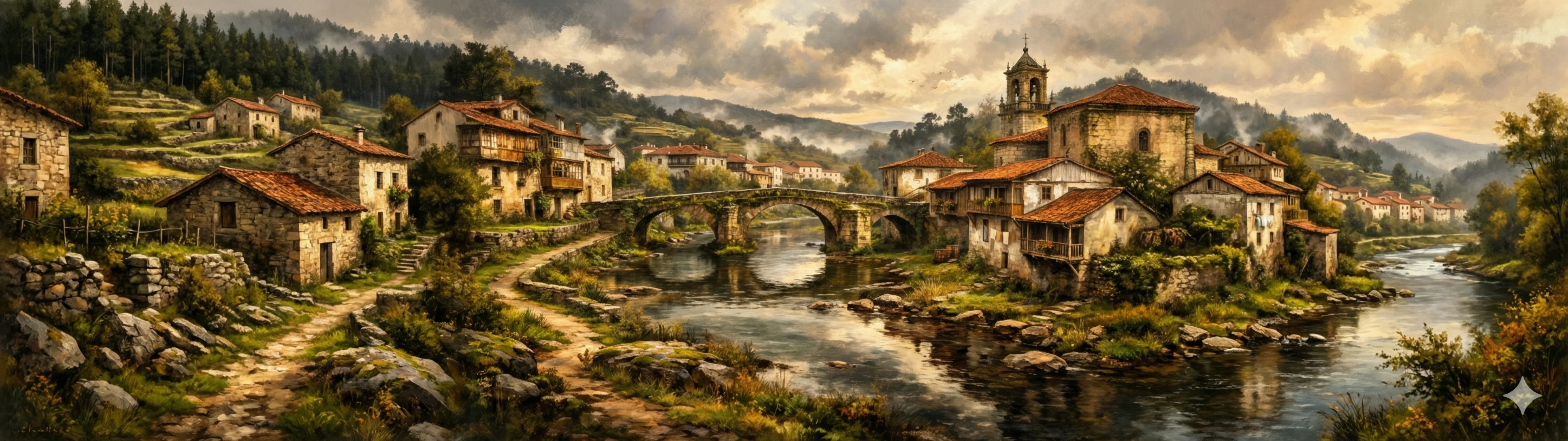 Ribadavia on the hillside above the Avia river