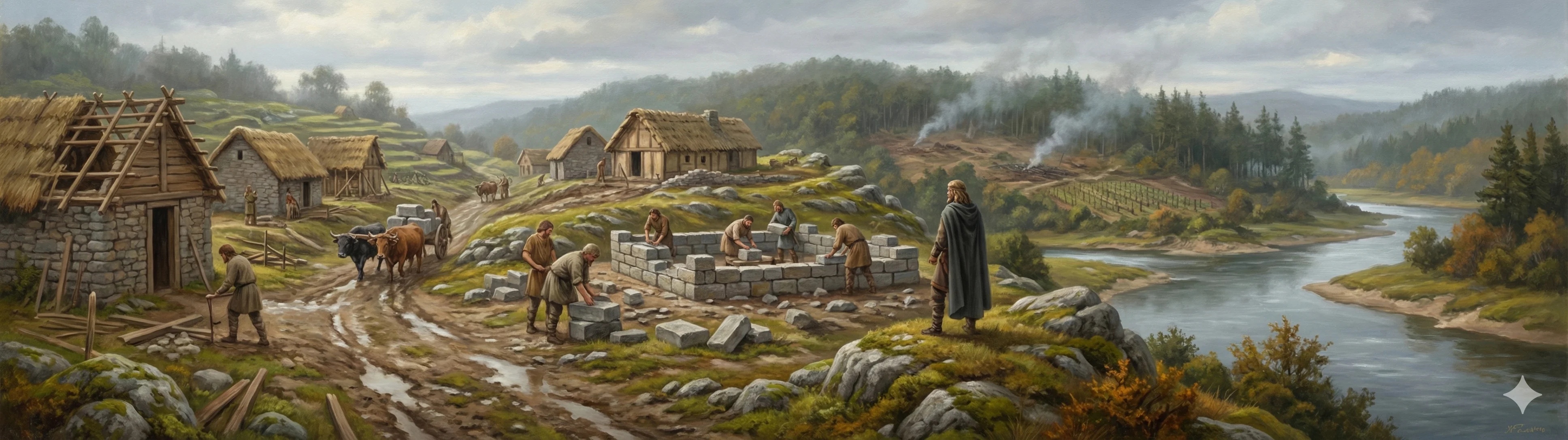 Early medieval settlement founding of Ribadavia