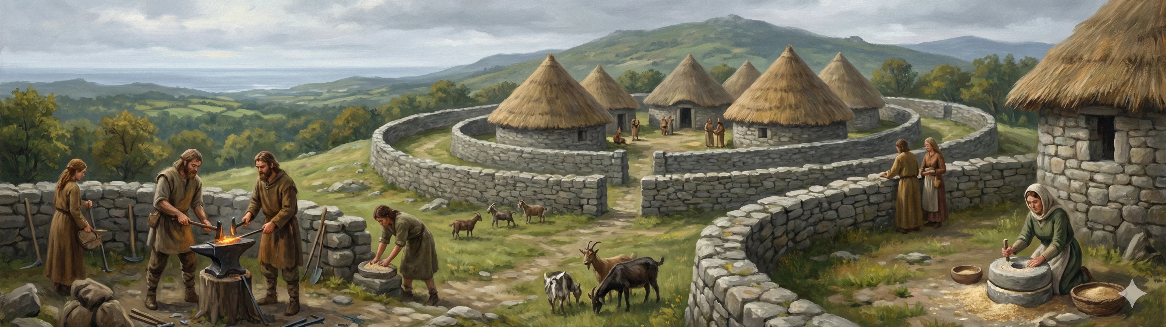 Celtic castro settlement in Bronze Age Galicia
