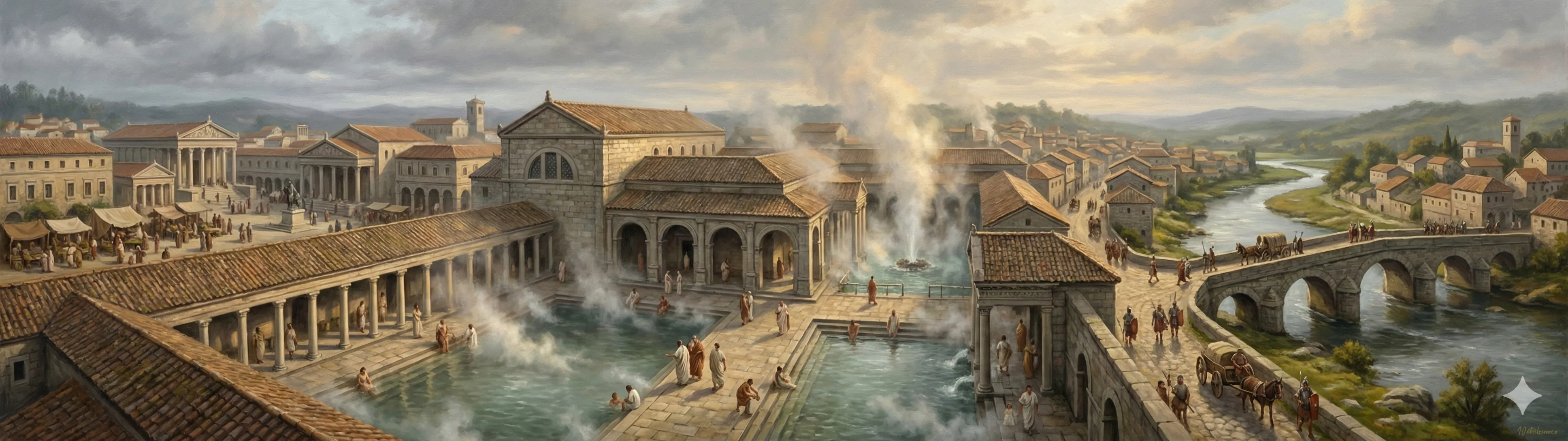 As Burgas thermal springs in Ourense — the Roman Aquae Urentes