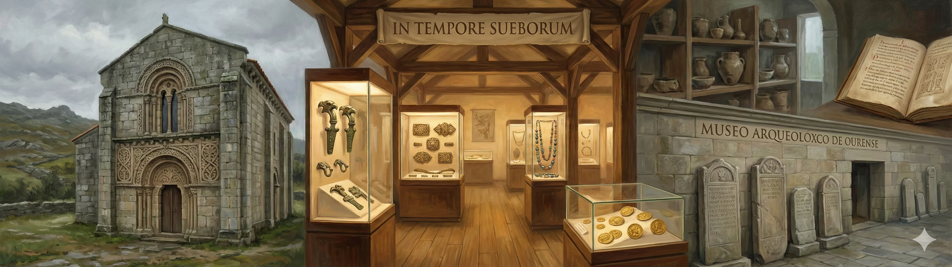 Archaeological artifacts from the In Tempore Sueborum exhibition