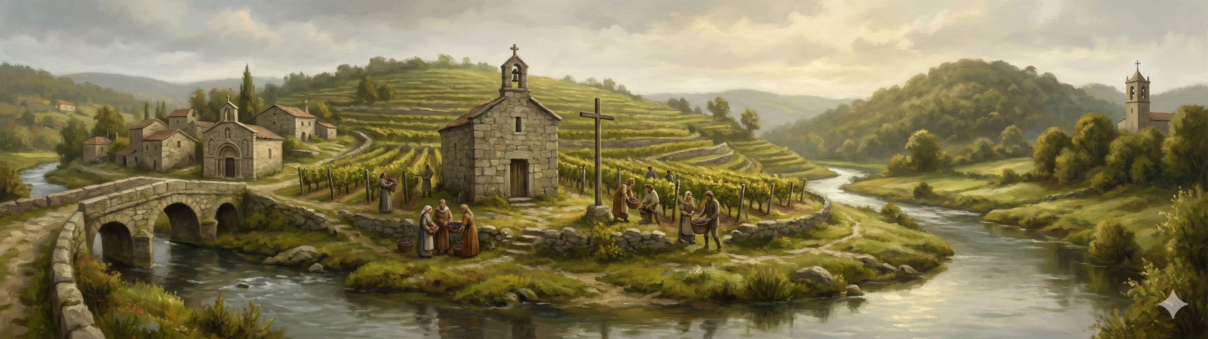 Suevi-era vineyards in the Ribeiro wine region of Ourense